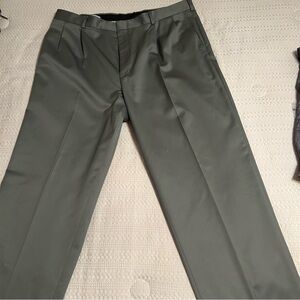 Lands' End Green Dress Pants‎ with Classic Straight-Leg Cut